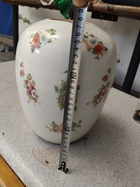 古玩陶瓷粉彩花卉紋冬瓜罐拍賣，當前價格788元