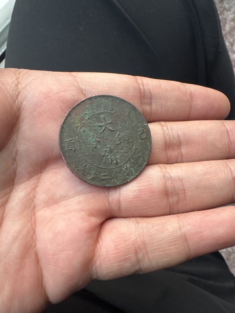 古玩錢幣大清銅幣己酉當制錢二十文銅元真品鑒賞圖