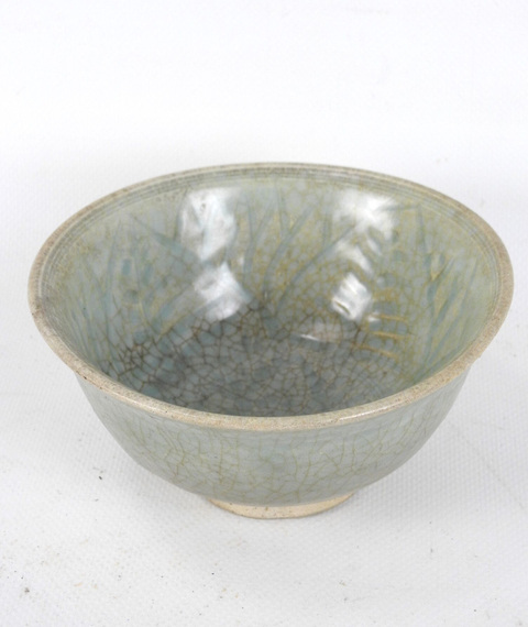 古玩陶瓷青白釉刻花碗真品鑒賞圖