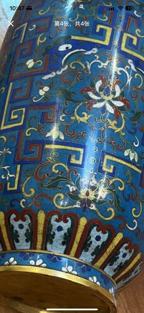 古玩銅器景泰藍(lán)瓶真品鑒賞圖