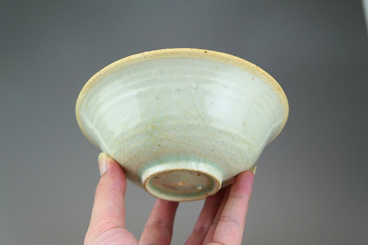 古玩陶瓷湖田窯青白釉斗笠碗真品鑒賞圖