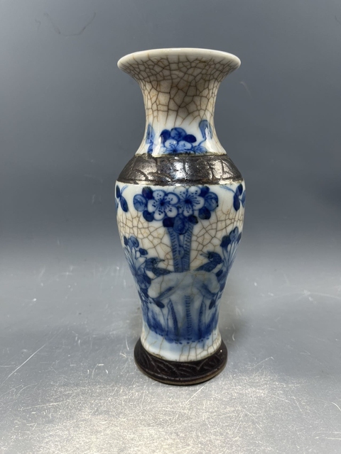 古玩陶瓷【清晚】哥釉青花花鳥紋觀音瓶【傳世佳品】【收藏珍品】拍賣,當前價格0元