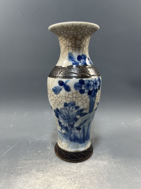 古玩陶瓷【清晚】哥釉青花花鳥紋觀音瓶【傳世佳品】【收藏珍品】拍賣,當前價格0元