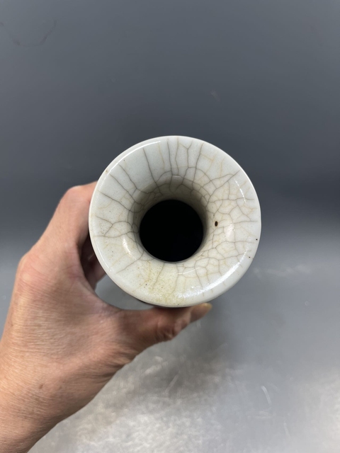 古玩陶瓷【清晚】哥釉青花花鳥紋觀音瓶【傳世佳品】【收藏珍品】拍賣,當前價格0元