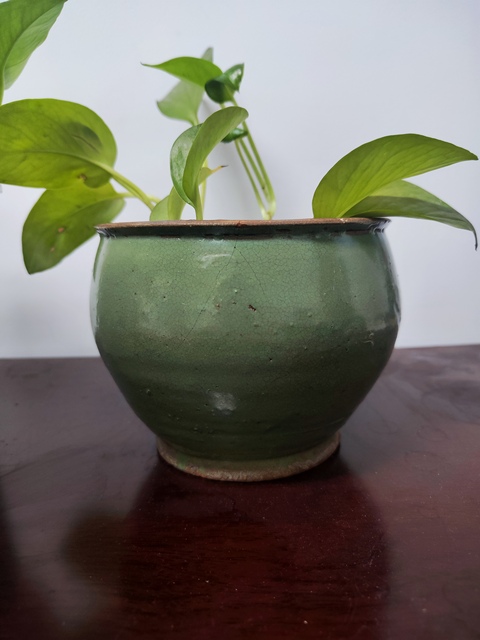 古玩陶瓷綠釉小缸拍賣，當(dāng)前價(jià)格150元