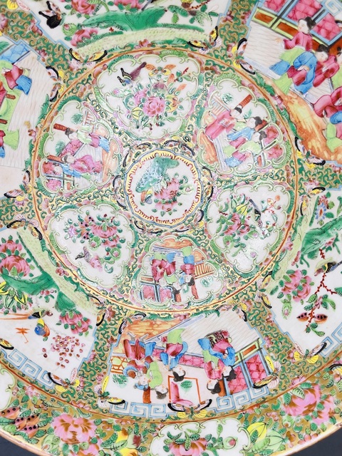 古玩陶瓷廣彩潘趣碗真品鑒賞圖
