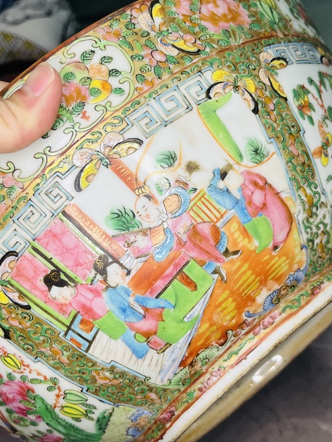 古玩陶瓷廣彩潘趣碗真品鑒賞圖