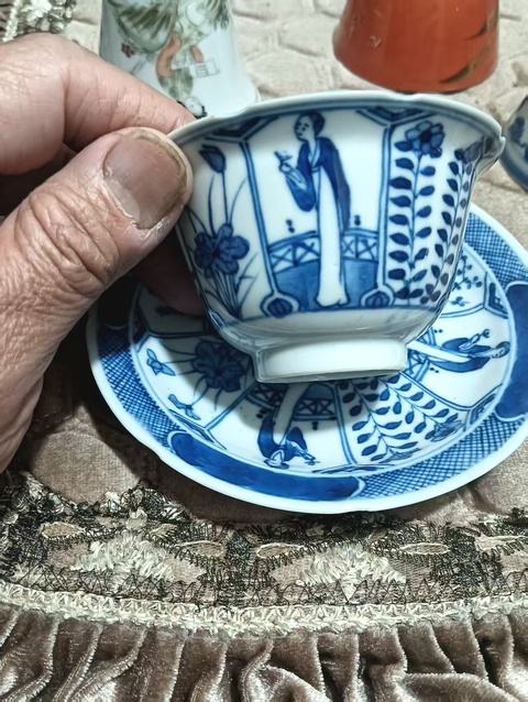 古玩陶瓷青花杯碟真品鑒賞圖