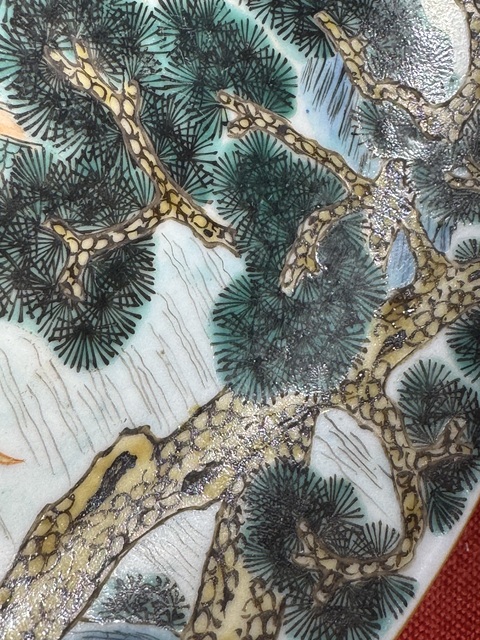 古玩陶瓷粉彩盤真品鑒賞圖