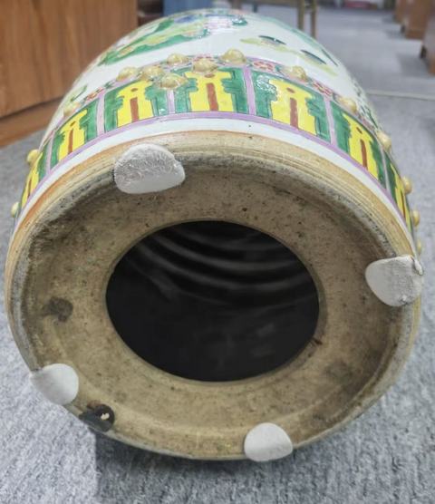 古玩陶瓷粉彩繡墩真品鑒賞圖