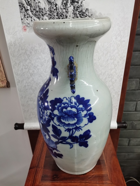 古玩陶瓷花鳥紋青花瓶拍賣，當前價格2800元