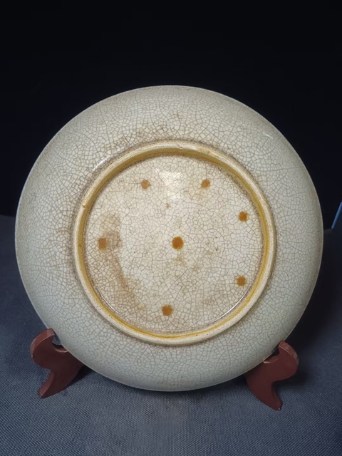 古玩陶瓷(全品)清三代乾隆7星哥釉超大盤尺寸直徑:27厘米拍賣,當前價格2800元