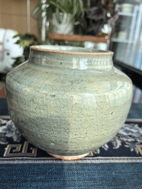 古玩陶瓷元末明初·龍泉青瓷罐拍賣,當前價格2200元