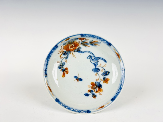 古玩陶瓷清早期·青花礬紅描金花鳥杯真品鑒賞圖