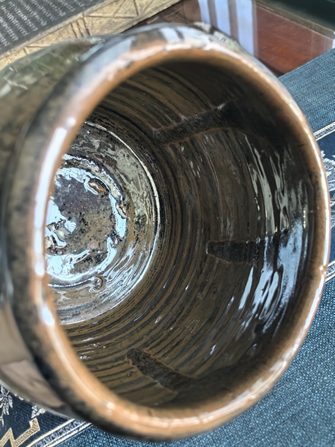 古玩陶瓷明末清初·窯變黑釉雙系罐拍賣,當前價格1800元