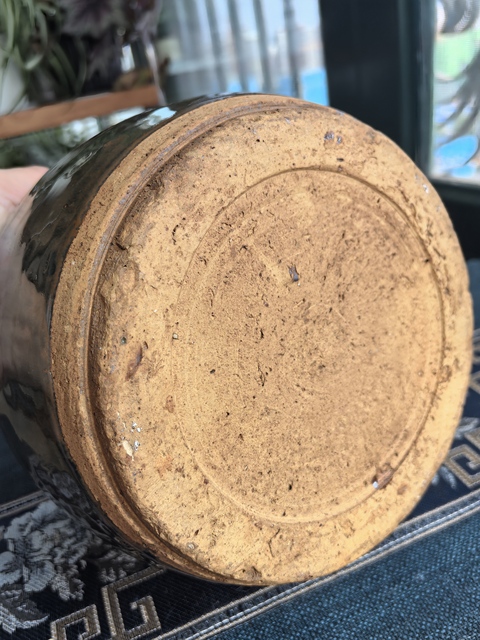 古玩陶瓷明末清初·窯變黑釉雙系罐拍賣,當前價格1800元