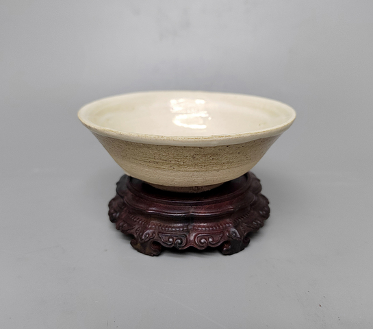 古玩陶瓷元代白釉盞拍賣,當前價格38元
