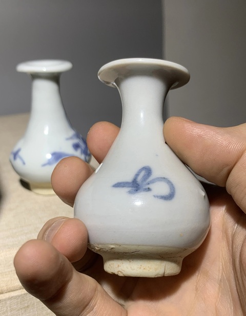 中国　青花　花卉文玉壷春瓶　N　R8966 中国 青花 花卉文玉壷春瓶 N R8966の通販 by takaryo123's shop