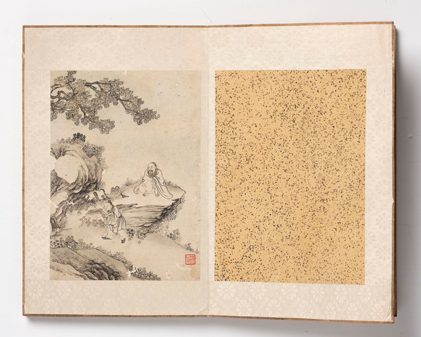 古玩字畫丁云鵬款人物冊頁真品鑒賞圖