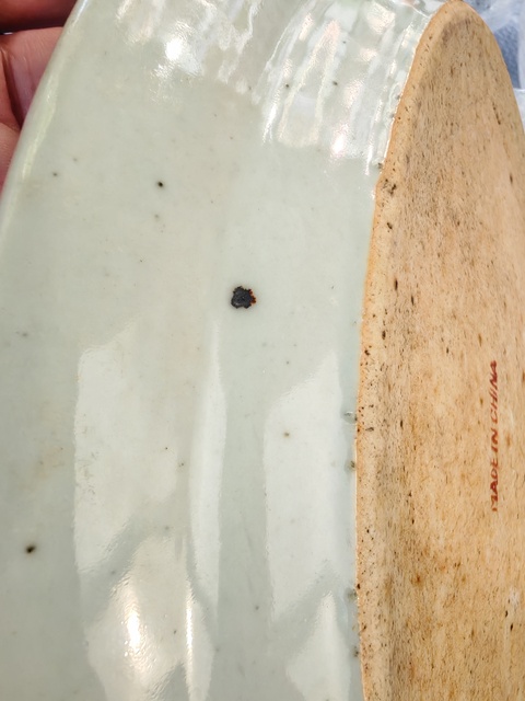 古玩陶瓷廣彩花卉紋大盤真品鑒賞圖