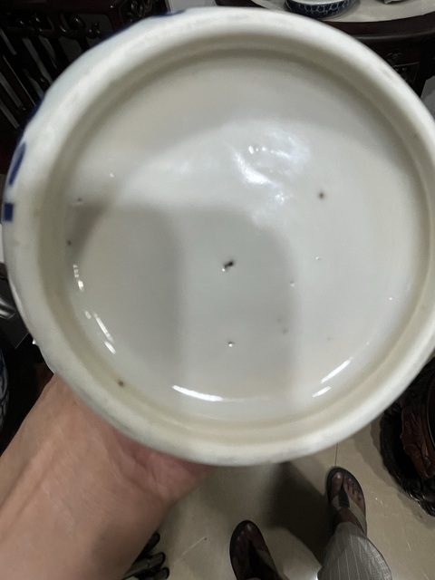 古玩陶瓷瑞獸紋青花蒜頭瓶真品鑒賞圖