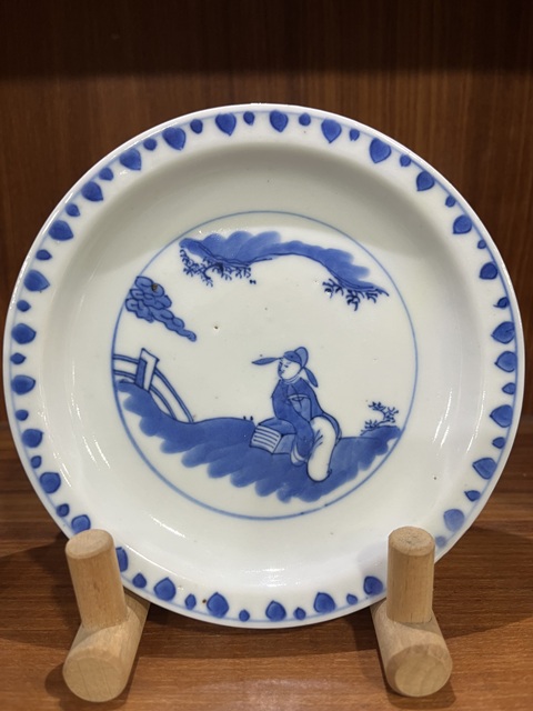 古玩陶瓷明天啟崇禎高士圖青花盤(pán)拍賣(mài),當(dāng)前價(jià)格6000元