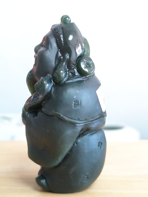 古玩玉器和田玉雕“財神”擺件拍賣，當前價格1600元