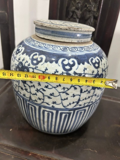 古玩陶瓷青花蓋罐(圖1)拍賣,當前價格3500元