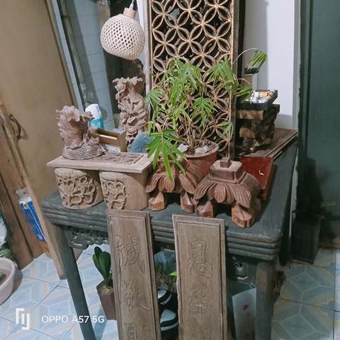 古玩雜項木雕對聯拍賣，當前價格700元