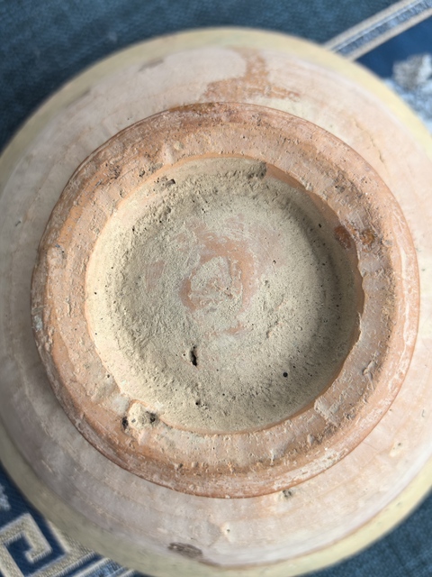 古玩陶瓷元代·綠釉刻花碗拍賣，當前價格2300元