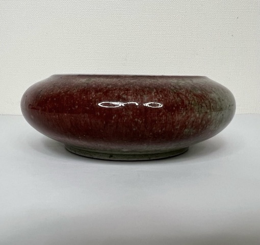 古玩陶瓷清|豇豆紅鏜鑼洗拍賣,當前價格8800元