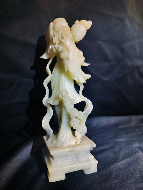 古玩玉器仕女擺件真品鑒賞圖
