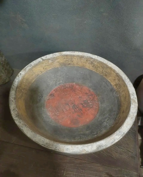 古玩陶瓷漢代陶洗真品鑒賞圖