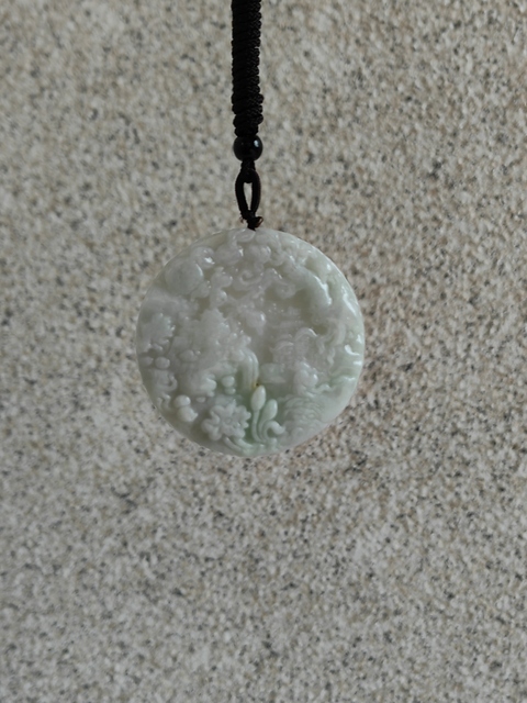古玩玉器天然翡翠雕“山水牌”拍賣,當前價格298元