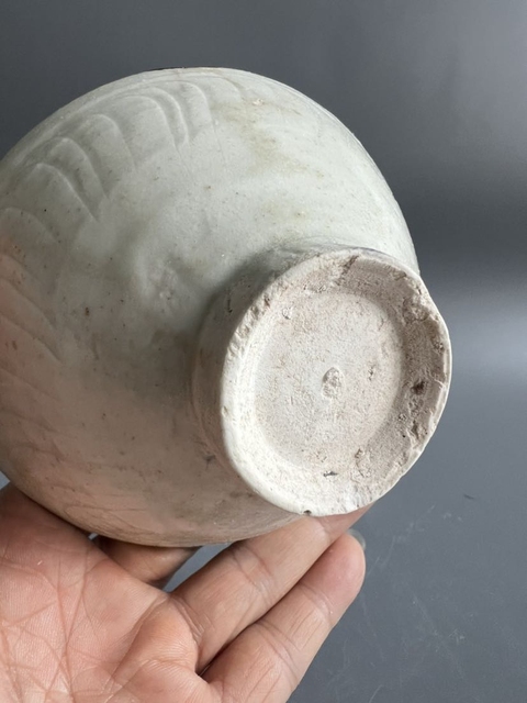 古玩陶瓷北宋青白釉刻雙面工刻花斗笠盞拍賣,當前價格1800元