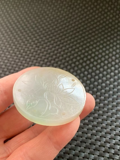 古玩玉器清代翡翠雕“福壽牌”拍賣，當前價格8000元