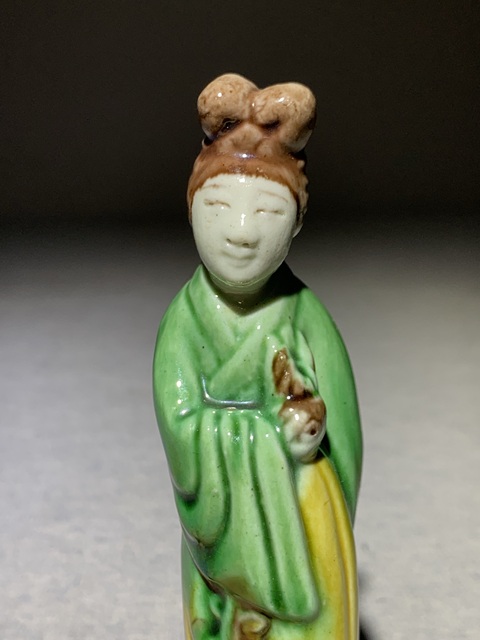 古玩陶瓷（民國黃祥記款）素三彩人物造像拍賣，當(dāng)前價(jià)格1888元