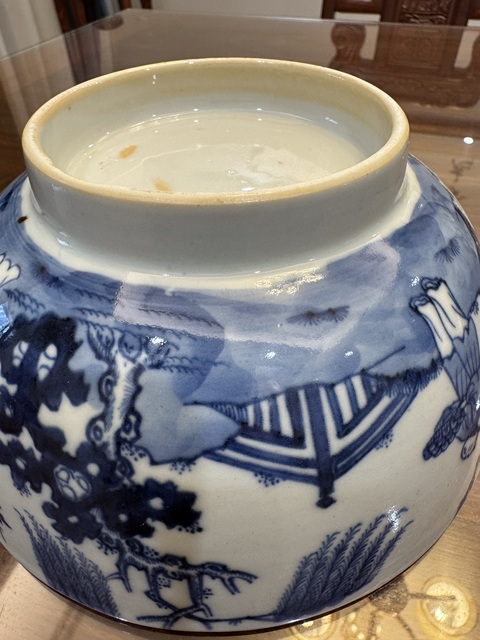 古玩陶瓷清乾隆三娘教子青花賞碗拍賣,當前價格5888元