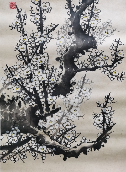 古玩字畫中國書畫研究院高級院士北京美協(xié)會員秦志華報春圖拍賣,當(dāng)前價格499元