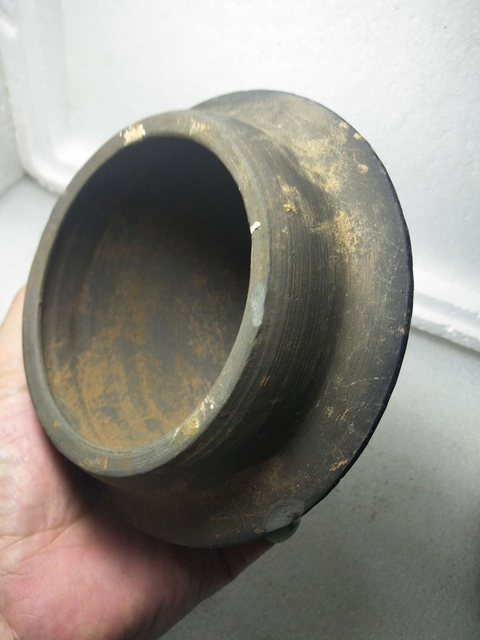 古玩陶瓷漢代灰陶碟型缽拍賣，當前價格280元