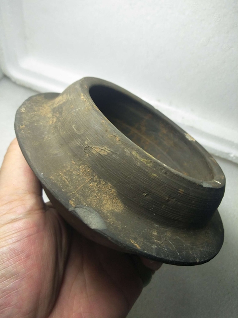 古玩陶瓷漢代灰陶碟型缽拍賣，當前價格280元