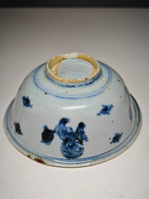 古玩陶瓷青花獅紋碗真品鑒賞圖