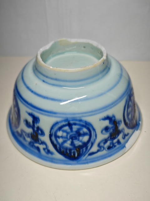 古玩陶瓷青花壽字紋碗真品鑒賞圖