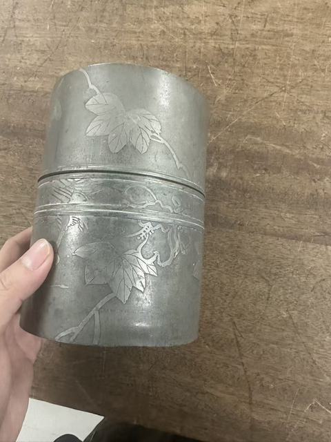 古玩銅器茶葉罐真品鑒賞圖
