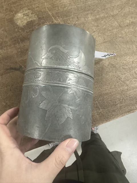 古玩銅器茶葉罐真品鑒賞圖