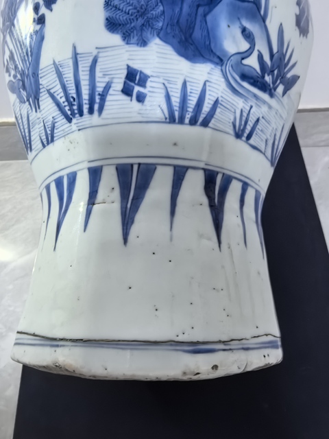古玩陶瓷青花花鳥紋八方罐真品鑒賞圖