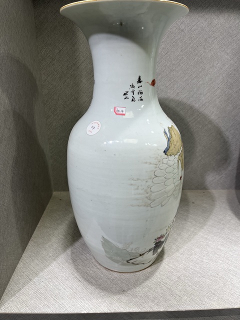 古玩陶瓷馬慶云款撇口瓶真品鑒賞圖