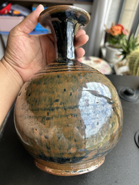 古玩陶瓷明代磁州窯兔毫釉弦紋玉壺春瓶（玉壺春）拍賣，當(dāng)前價(jià)格3950元
