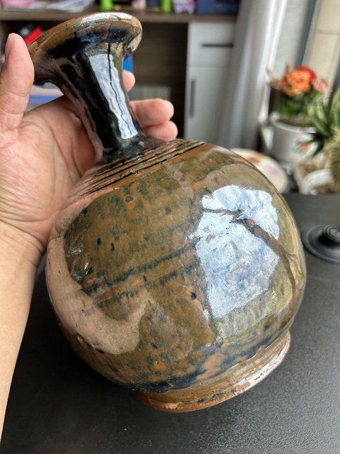 古玩陶瓷明代磁州窯兔毫釉弦紋玉壺春瓶（玉壺春）拍賣，當(dāng)前價(jià)格3950元