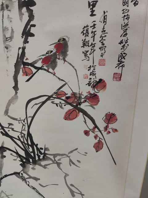 古玩字畫手工精裱洪厚甜,余有志,李復翔合作蘭石圖拍賣，當前價格388元
